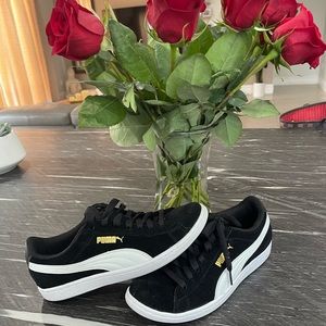 Puma smash suede sneakers black